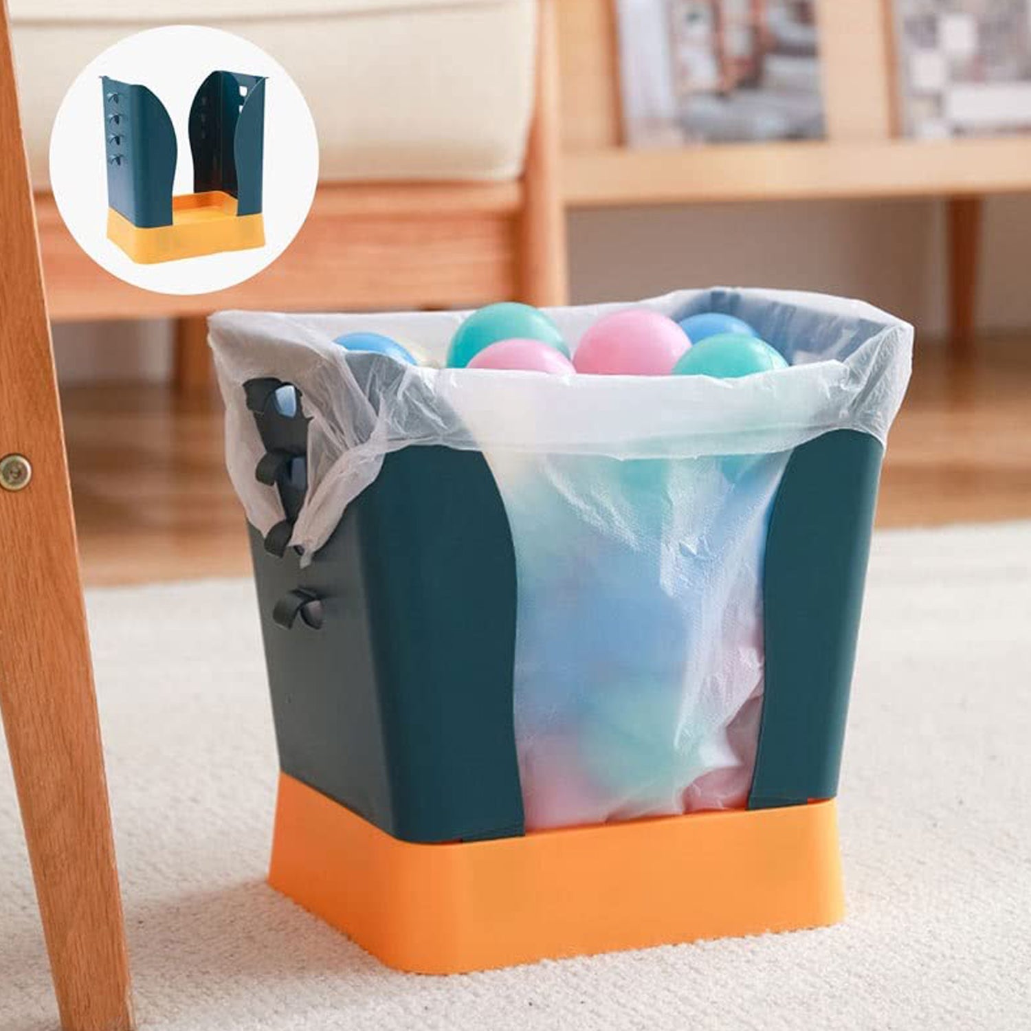 9451 Waste Bin, Trash Can, Waste Container, Expandable Trash Can, Plastic Trash Can, Plastic Garbage Can Expandable Trash Bag Holder Large Capacity for Kitchen Bathroom, Living Room Bedroom Outdoor (1 Pc) 9451 Waste Bin, Trash Can, Waste Container, Expandable Trash Can, Plastic Trash Can, Plastic Garbage Can Expandable Trash Bag Holder Large Capacity for Kitchen Bathroom, Living Room Bedroom Outdoor (1 Pc)